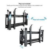 Miniatura 5 de SOPORTE DE PARED ORIENTABLE TOOQ TQVW4570T PARA PANTALLAS 45" A 70" VIDEO WALL 6 PUNTOS DE REGULACION ANTIRROBO VESA 200X200 A 600X400 NEGRO