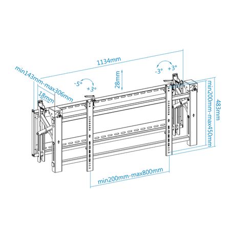 SOPORTE DE PARED ORIENTABLE TOOQ TQVW4570T PARA PANTALLAS 45" A 70" VIDEO WALL 6 PUNTOS DE REGULACION ANTIRROBO VESA 200X200 A 600X400 NEGRO - Imagen 10 de 13 SOPORTE DE PARED ORIENTABLE TOOQ TQVW4570T PARA PANTALLAS 45" A 70" VIDEO WALL 6 PUNTOS DE REGULACION ANTIRROBO VESA 200X200 A 600X400 NEGRO - Imagen 10 de 13