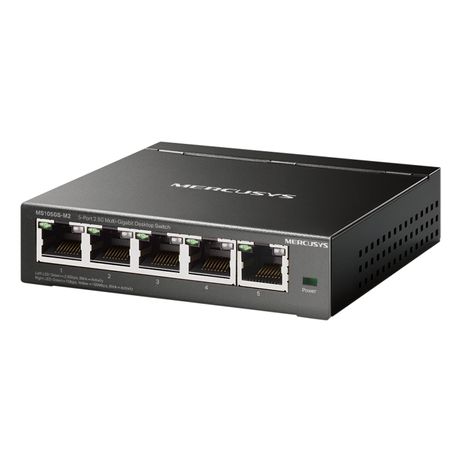 SWITCH NO GESTIONABLE MERCUSYS MS105GS-M2 5P 5x2.5Gb CARCASA METALICA - Imagen 3 de 3 SWITCH NO GESTIONABLE MERCUSYS MS105GS-M2 5P 5x2.5Gb CARCASA METALICA - Imagen 3 de 3