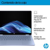 Miniatura 5 de OmniBook 5 Flip 14 Core 5 120U 16GB LPDDR5X on-board 1TB PCIe Intel Graphics Touch/14.0 2K OLED Brightview 300 nits WIN 11 Sky Blue
