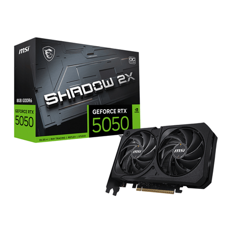 VGA MSI RTX 5050 8G SHADOW 2X BULK,NV,RTX5050,8GB,GDDR6,128BIT,1HDMI+3DP,TORX FAN 5.0 (2 VENTILADORES) - Imagen 1 de 6 VGA MSI RTX 5050 8G SHADOW 2X BULK,NV,RTX5050,8GB,GDDR6,128BIT,1HDMI+3DP,TORX FAN 5.0 (2 VENTILADORES) - Imagen 1 de 6