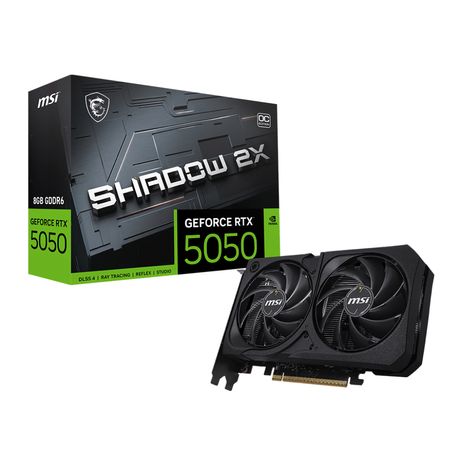 VGA MSI RTX 5050 8G SHADOW 2X BULK,NV,RTX5050,8GB,GDDR6,128BIT,1HDMI+3DP,TORX FAN 5.0 (2 VENTILADORES) - Imagen 2 de 6 VGA MSI RTX 5050 8G SHADOW 2X BULK,NV,RTX5050,8GB,GDDR6,128BIT,1HDMI+3DP,TORX FAN 5.0 (2 VENTILADORES) - Imagen 2 de 6