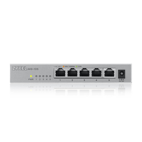 Zyxel XMG-105 5 Ports 2 5G + 1 SFP+ MultiGig unmanaged Desktop Switch - Imagen 1 de 7 Zyxel XMG-105 5 Ports 2 5G + 1 SFP+ MultiGig unmanaged Desktop Switch - Imagen 1 de 7
