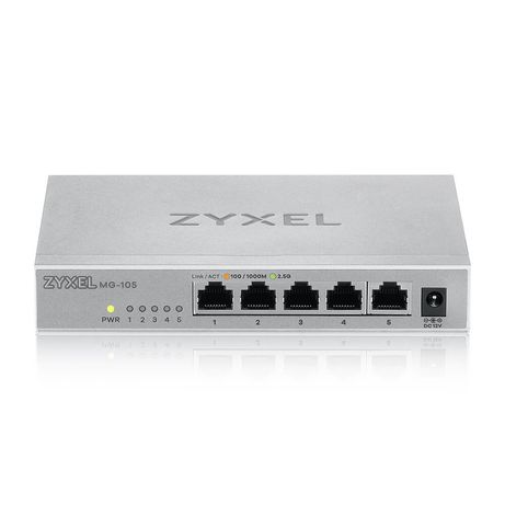 Zyxel XMG-105 5 Ports 2 5G + 1 SFP+ MultiGig unmanaged Desktop Switch - Imagen 3 de 7 Zyxel XMG-105 5 Ports 2 5G + 1 SFP+ MultiGig unmanaged Desktop Switch - Imagen 3 de 7