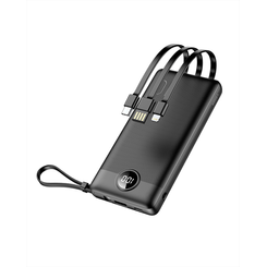 Veger VG W2059 Power Bank 20 000 mAh Con 4 cables USB C Micro USB 8 Pin USB A