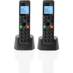 MOTOROLA DOT202 teléfono DECT DUO Negro