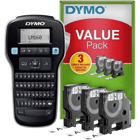 ROTULADORA LABERMANAGER 160 + 3 CINTAS D1 12MM NEGRO/BLANCO VALUE PACK DYMO 2142267 - Imagen 1 de 26 ROTULADORA LABERMANAGER 160 + 3 CINTAS D1 12MM NEGRO/BLANCO VALUE PACK DYMO 2142267 - Imagen 1 de 26