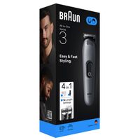 Miniatura 4 de CORTAPELO BRAUN AIO3500 4 EN 1 2 CABEZALES RECARGABLE PARA CABELLO Y BARBA GRIS
