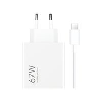 Miniatura 2 de Xiaomi 67W HyperCharge Combo Cargador de Pared para Smartphone USB-A 67W + Cable - Identificacion Inteligente de Dispositivos - Color Blanco