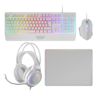 Miniatura 1 de TECLADO MOUSE HEADSET Y ALFOMBRILLA MARS GAMING MCP124PROWES H-MECH RGB 3200DPI BLANCO