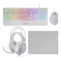 Miniatura 2 de TECLADO MOUSE HEADSET Y ALFOMBRILLA MARS GAMING MCP124PROWES H-MECH RGB 3200DPI BLANCO