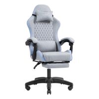Miniatura 3 de SILLA GAMER MARS GAMING MGCXFSBL FABRIC RECLINABLE REPOSAPIES EXTENSIBLE DISE??O TEXTIL AZUL PLATA