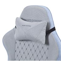 Miniatura 8 de SILLA GAMER MARS GAMING MGCXFSBL FABRIC RECLINABLE REPOSAPIES EXTENSIBLE DISE??O TEXTIL AZUL PLATA