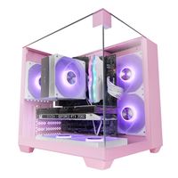 Miniatura 2 de CAJA MICROATX GAMING MARS GAMING MCVISIONMP TRIPLE CRISTAL TEMPLADO GPU 330mm 1x3.5 1x2.5 ROSA