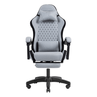 Miniatura 1 de SILLA GAMER MARS GAMING MGCXFSB FABRIC RECLINABLE REPOSAPIES EXTENSIBLE DISE??O TEXTIL NEGRO PLATA