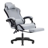 Miniatura 7 de SILLA GAMER MARS GAMING MGCXFSB FABRIC RECLINABLE REPOSAPIES EXTENSIBLE DISE??O TEXTIL NEGRO PLATA