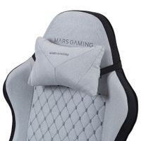 Miniatura 8 de SILLA GAMER MARS GAMING MGCXFSB FABRIC RECLINABLE REPOSAPIES EXTENSIBLE DISE??O TEXTIL NEGRO PLATA
