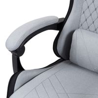 Miniatura 9 de SILLA GAMER MARS GAMING MGCXFSB FABRIC RECLINABLE REPOSAPIES EXTENSIBLE DISE??O TEXTIL NEGRO PLATA