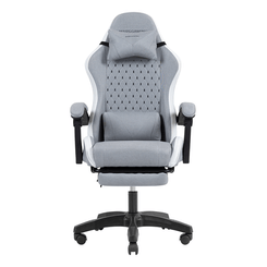 SILLA GAMER MARS GAMING MGCXFSW FABRIC RECLINABLE REPOSAPIES EXTENSIBLE DISE??O TEXTIL BLANCO PLAT