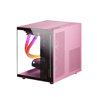Miniatura 1 de CAJA MICROATX MASR GAMING MC-VIEW BLACK/PINK FRONTAL Y LATERAL DE CRISTAL TEMPLADO CONTINUO DOBLE CAMARA SIN FUENTE NI VENTILADORES