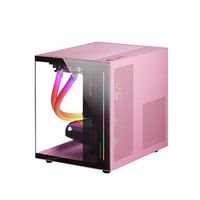 Miniatura 2 de CAJA MICROATX MASR GAMING MC-VIEW BLACK/PINK FRONTAL Y LATERAL DE CRISTAL TEMPLADO CONTINUO DOBLE CAMARA SIN FUENTE NI VENTILADORES