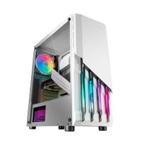 Miniatura 2 de CAJA ATX SEMITORRE MARS GAMING MC-X2 WHITE FRONTAL EN ACERO VENTILADORES FRGB SIN FUENTE DE ALIMENTACION