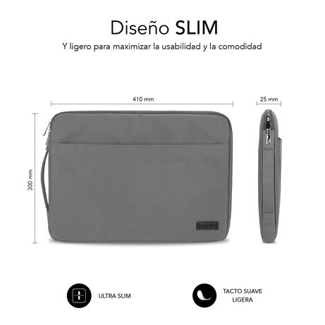 MALETIN PORTATIL SUBBLIM 15.6" SLEEVE GREY - Imagen 5 de 5 MALETIN PORTATIL SUBBLIM 15.6" SLEEVE GREY - Imagen 5 de 5