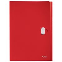 Miniatura 2 de CARPETA POLIPROPILENO ACORDEON 5 POSICIONES+BOLSILLO FRONTAL BROCHE GIRATORIO A4 RECYCLE ROJO LEITZ 46240025