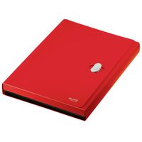 Miniatura 3 de CARPETA POLIPROPILENO ACORDEON 5 POSICIONES+BOLSILLO FRONTAL BROCHE GIRATORIO A4 RECYCLE ROJO LEITZ 46240025