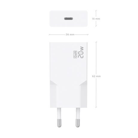 AISENS - CARGADOR ULTRA DELGADO GaN 20W, 1xUSB-C PD3.0, BLANCO - Imagen 5 de 7 AISENS - CARGADOR ULTRA DELGADO GaN 20W, 1xUSB-C PD3.0, BLANCO - Imagen 5 de 7
