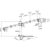 Miniatura 7 de SOPORTE PANTALLA SOBREMESA 13"-27" DOBLE BRAZO SOPORTA 3 MONITORES VESA STANDARD HASTA 8KG