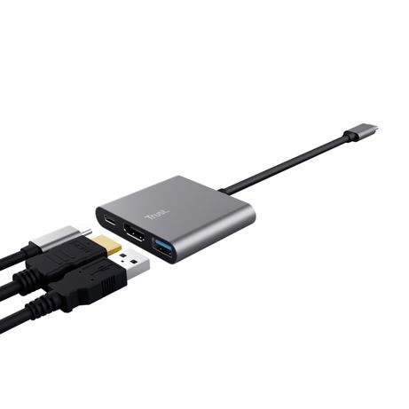 DOCKING USB-C TRUST DALYX 3 EN 1 1xHDMI 4K 1xUSB-A 3.2 1xUSB-C PD 100W GRIS - Imagen 3 de 7 DOCKING USB-C TRUST DALYX 3 EN 1 1xHDMI 4K 1xUSB-A 3.2 1xUSB-C PD 100W GRIS - Imagen 3 de 7