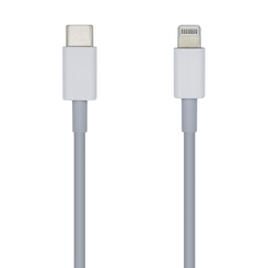 AISENS - CABLE USB 2.0 USB-C A LIGHTNING PD 2A, LIGHTNING/M-USB-C/M, B
