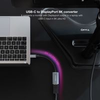 Miniatura 4 de CABLE NANO CABLE USB-C - DISPLAYPORT 8K 0,15M GRIS
