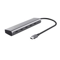 Miniatura 1 de HUB USB-C TRUST HALYX 25136 ALUMINIO USB-C A 4 PUERTOS USB-C Y 1 USB-C PASS-THROUGH DE 100W 25136