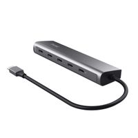 Miniatura 2 de HUB USB-C TRUST HALYX 25136 ALUMINIO USB-C A 4 PUERTOS USB-C Y 1 USB-C PASS-THROUGH DE 100W 25136