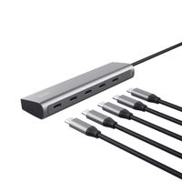 Miniatura 3 de HUB USB-C TRUST HALYX 25136 ALUMINIO USB-C A 4 PUERTOS USB-C Y 1 USB-C PASS-THROUGH DE 100W 25136