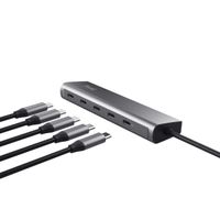 Miniatura 4 de HUB USB-C TRUST HALYX 25136 ALUMINIO USB-C A 4 PUERTOS USB-C Y 1 USB-C PASS-THROUGH DE 100W 25136