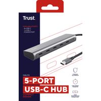 Miniatura 8 de HUB USB-C TRUST HALYX 25136 ALUMINIO USB-C A 4 PUERTOS USB-C Y 1 USB-C PASS-THROUGH DE 100W 25136