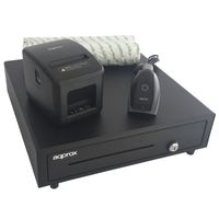 Miniatura 1 de KIT TPV APPROX CAJON APPCASH01 NEGRO + SCAN APPLS22 + IMP. TERM. APPPOS80AM-USB + PAPEL CYT8060BPA