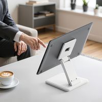 Miniatura 6 de AISENS Soporte de Mesa Eco Inclinable para Monitor POS 6 5kg de 10  27   Blanco