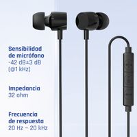 Miniatura 5 de iggual Auriculares tipo C intrauditivos con micro