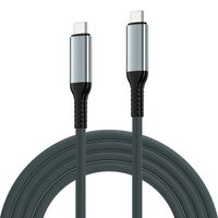 Miniatura 2 de CABLE EWENT USB 4 GEN3 TIPO-C/M A TIPO-C/M FABRIC 1M BLANCO/NEGRO