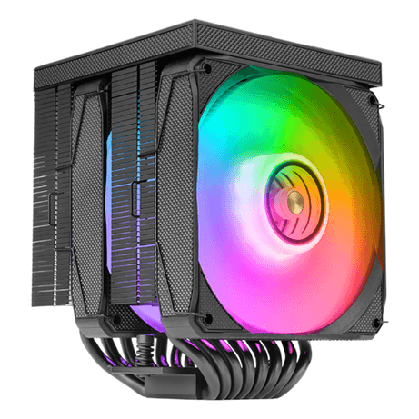 VENTILADOR CON DISIPADOR DE CPU MARS GAMING MCPULCDPRO TDP 380W DOBLE TORRE LCD ARGB NEGRO - Imagen 1 de 8 VENTILADOR CON DISIPADOR DE CPU MARS GAMING MCPULCDPRO TDP 380W DOBLE TORRE LCD ARGB NEGRO - Imagen 1 de 8