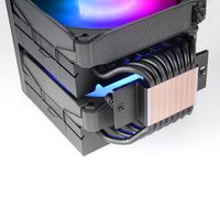 Miniatura 6 de VENTILADOR CON DISIPADOR DE CPU MARS GAMING MCPULCDPRO TDP 380W DOBLE TORRE LCD ARGB NEGRO