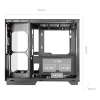 Miniatura 8 de CAJA ATX CUBE MARS GAMING MCMIRAGE NEGRO CRISTAL CONTINUO LCD GPU 400mm 1x3.5 2x2.5