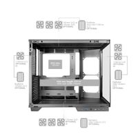 Miniatura 9 de CAJA ATX CUBE MARS GAMING MCMIRAGE NEGRO CRISTAL CONTINUO LCD GPU 400mm 1x3.5 2x2.5
