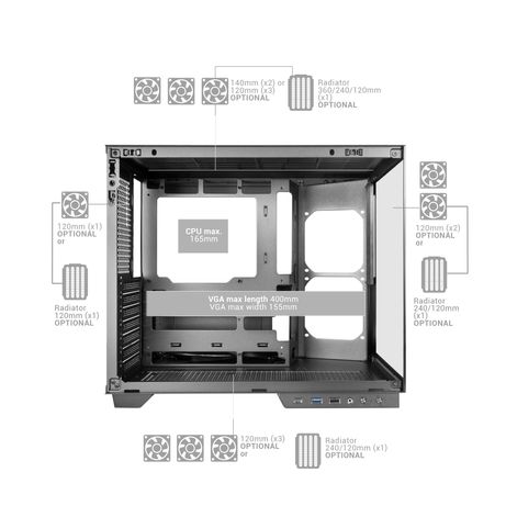 CAJA ATX CUBE MARS GAMING MCMIRAGE NEGRO CRISTAL CONTINUO LCD GPU 400mm 1x3.5 2x2.5 - Imagen 9 de 11 CAJA ATX CUBE MARS GAMING MCMIRAGE NEGRO CRISTAL CONTINUO LCD GPU 400mm 1x3.5 2x2.5 - Imagen 9 de 11