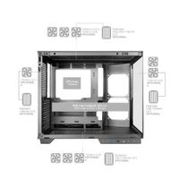 Miniatura 10 de CAJA ATX CUBE MARS GAMING MCMIRAGE NEGRO CRISTAL CONTINUO LCD GPU 400mm 1x3.5 2x2.5