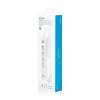 Miniatura 8 de AISENS Regleta de Enchufes Multifuncion con 4 Tomas   Cargador PD3 0 20W 2xUSB C  2xUSB A  1 4m  Blanco